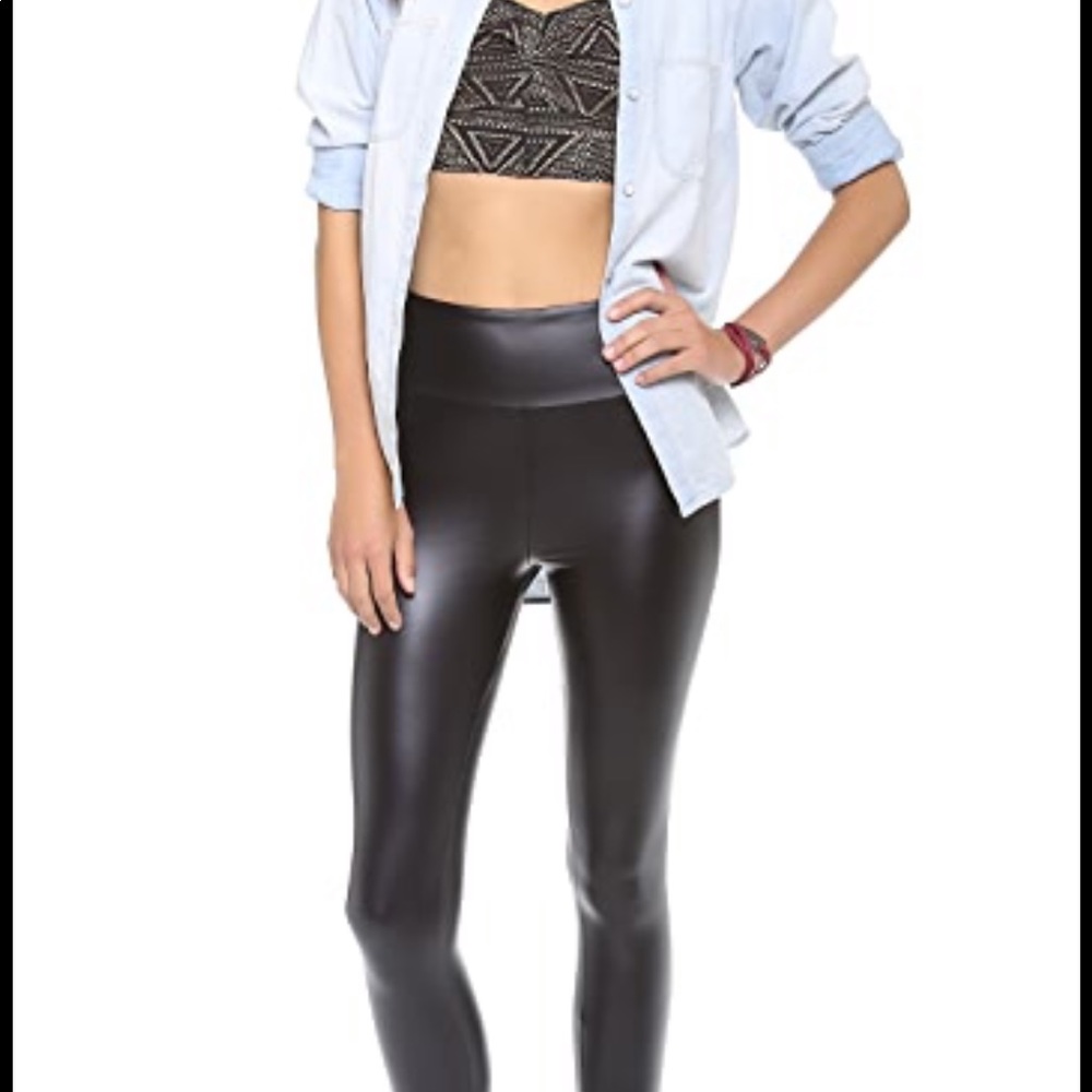Garbe Luxe Pleather Leggings Black Medium